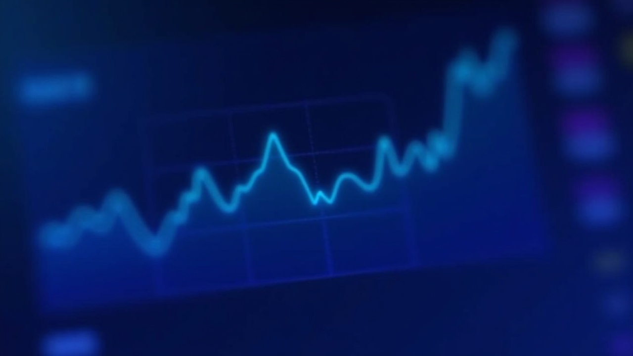 Crypto exchange dashboard with neon blue and purple tones, showing Bullish's record Q3 revenue and a small EPS dip
