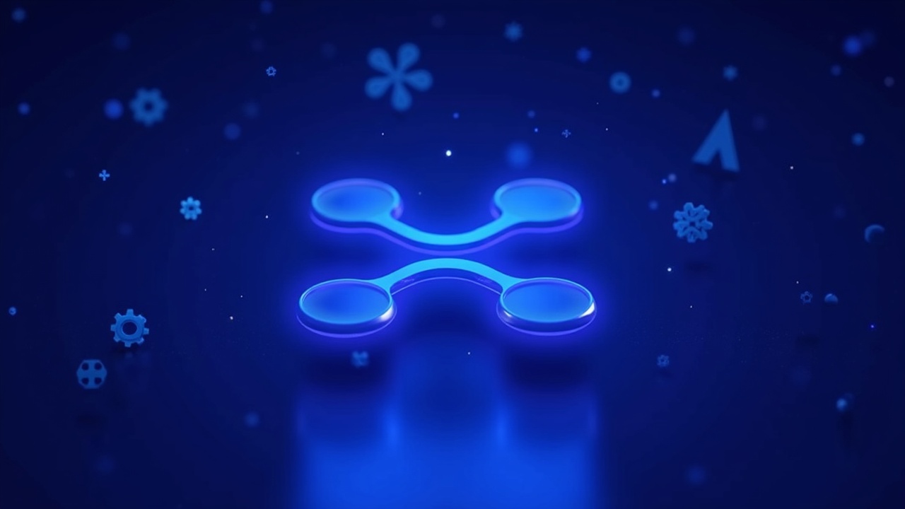 Neon XRP ETF inflows illustration: XRP glyph vault, institutional silhouettes, and blue-cyan glow.