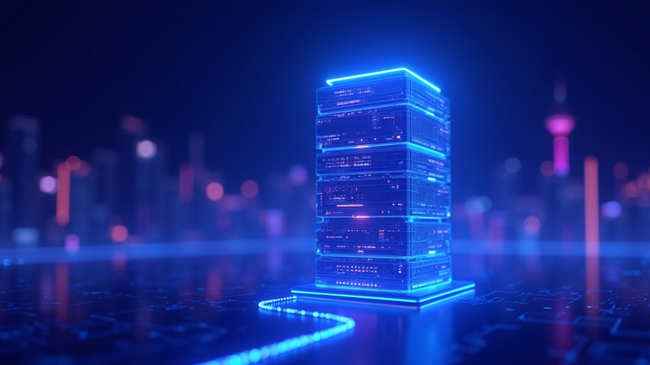 Neon blue glow surrounds a towering Super Node gating access as wallets watch a $5.3M WLFI price tag with a bokeh backdrop.