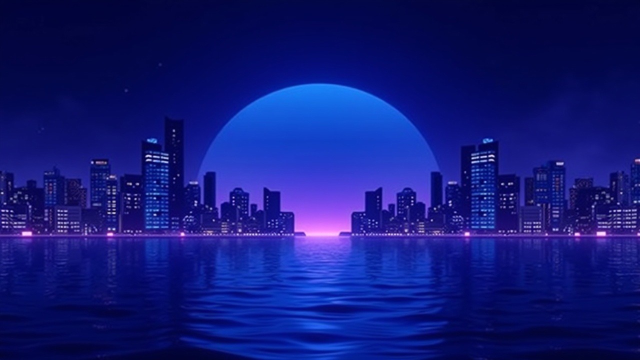 Neon-lit Malta skyline as Blockchain Island resisting EU oversight, with a regulator silhouette and blue glow.