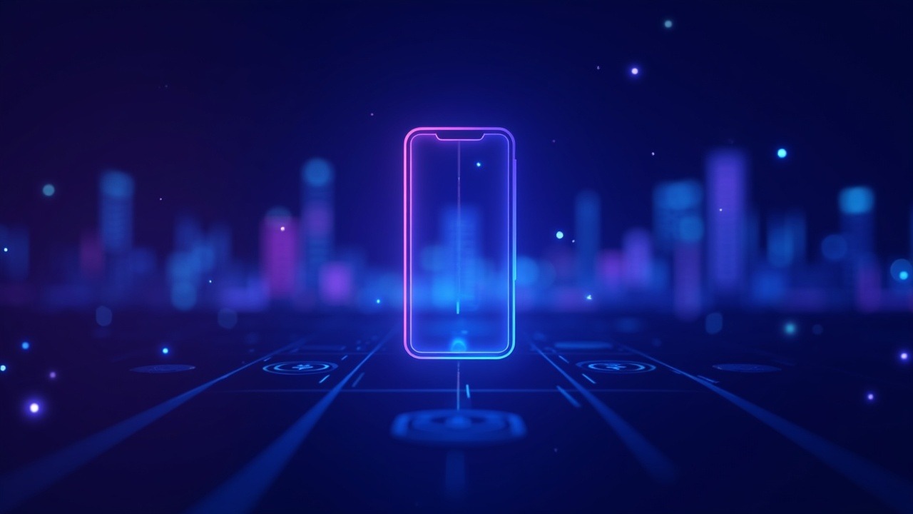 Neon crypto perpetual futures trading UI on mobile, split view showing Polymarket ahead of Kalshi.