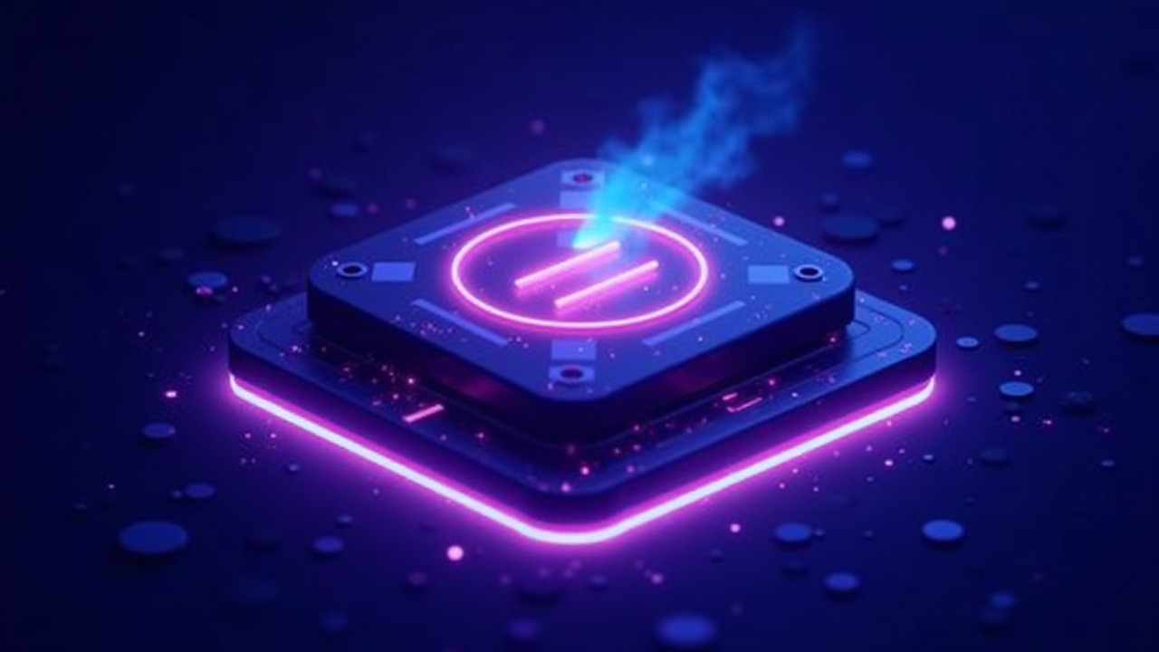 Neon-lit INJ token with a burn furnace and glowing revenue streams powering a decentralized protocol.