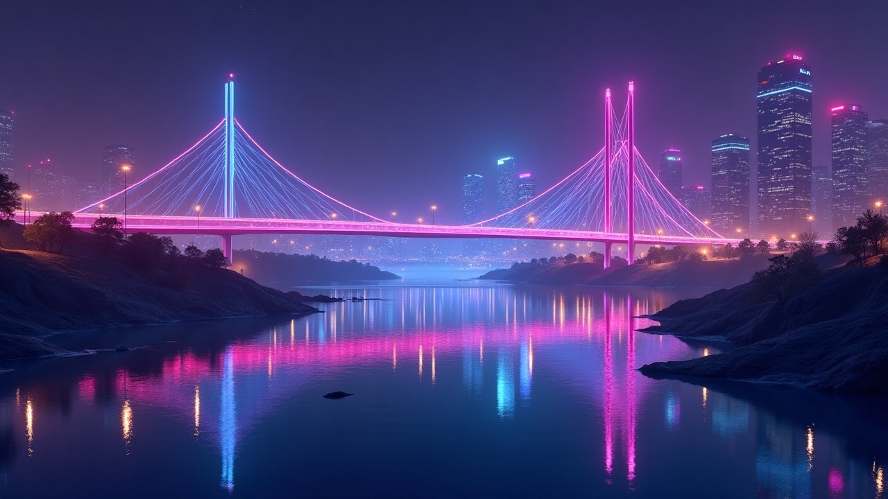 Neon cross-chain bridge: cyan-purple glow, stealth mint exploit, unbacked sa tokens, vault shard, streams to Ethereum.