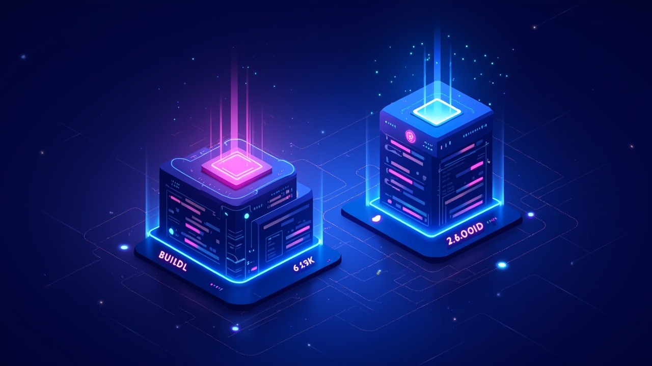 High-tech illustration of BUIDL tokenized treasury bridging finance to Tempo with neon blue glow and on-chain yield data.