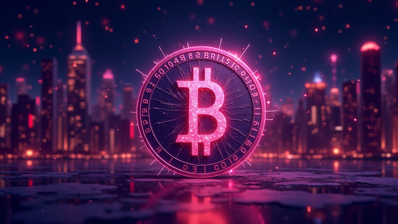 Neon Lula token with cascading numbers and a BNB Chain skyline, illustrating a flashloan exploit.