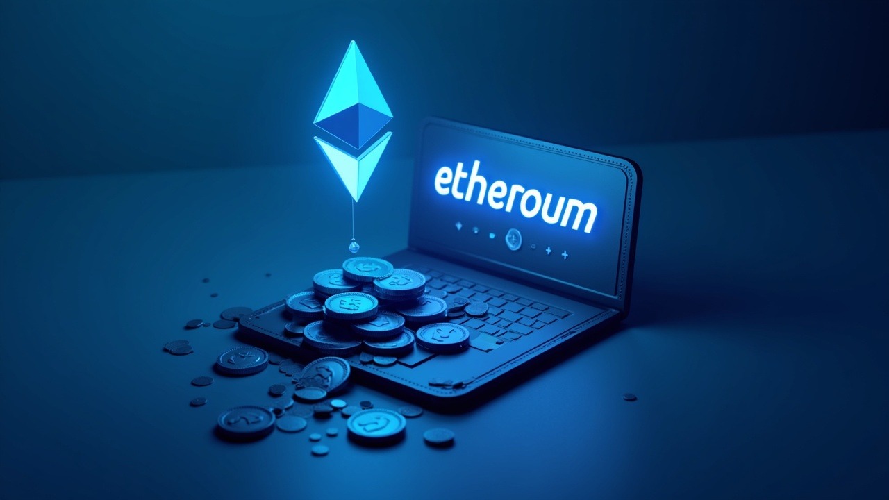 Breached multi-chain hot wallet draining coins toward glowing Ethereum address in neon-lit futuristic scene.