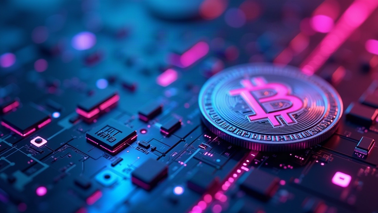 Futuristic neon scene showing sovereign stablecoins on BNB Chain, KGST glow, government vaults, and on-chain settlements.