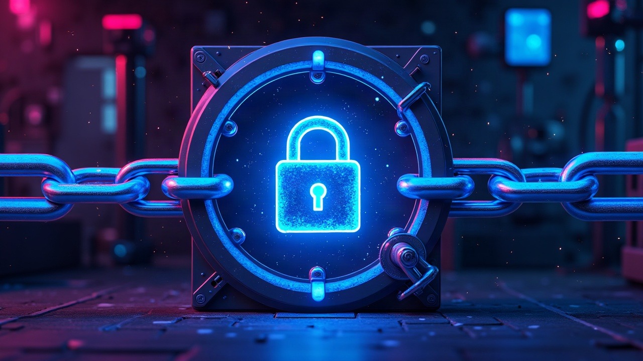 Neon Cronos scene showing halted chain, TONIC price surge, breached collateral, central secure vault with warning glow