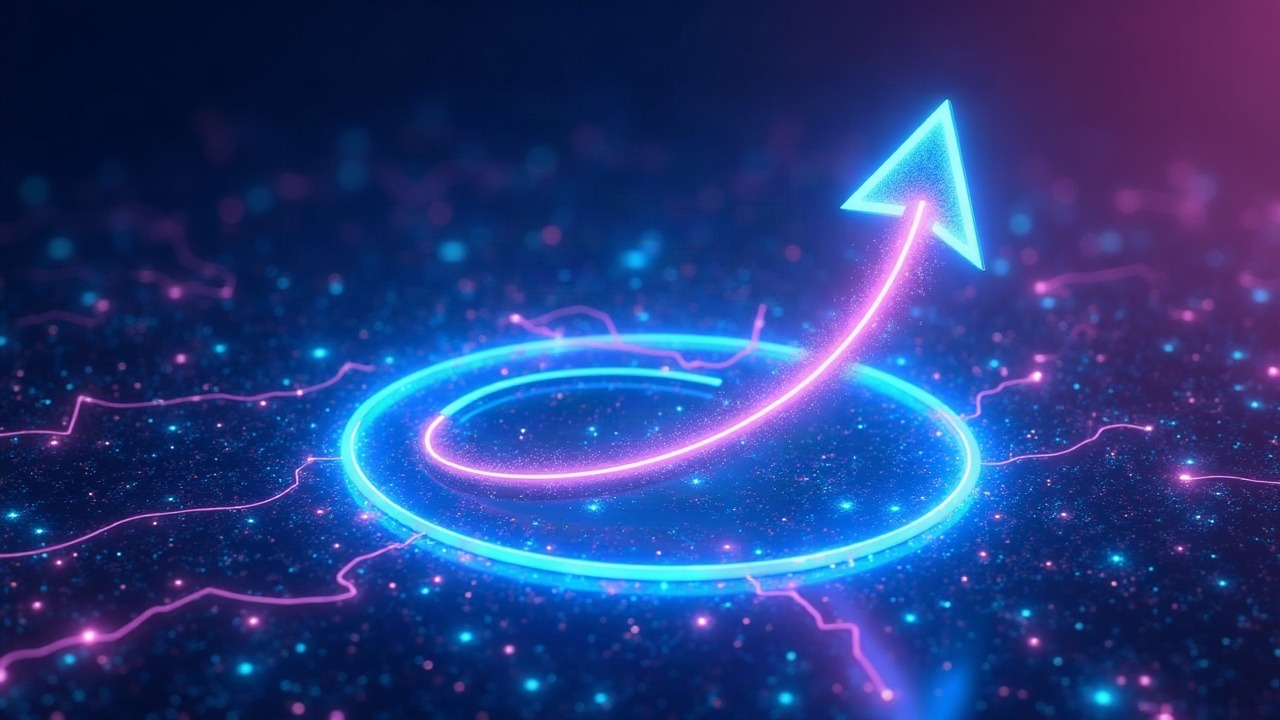 neon hyperrealistic illustration of Curve Finance on Arc network around a stablecoin liquidity pool with FX simulations in blue-cyan-purple glow.
