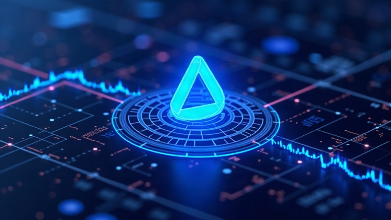 Neon-lit illustration of a decentralized exchange on Arc mainnet with a dominant blue token flow