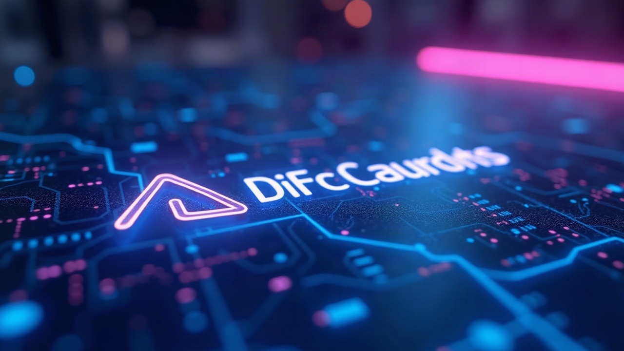 Futuristic DIFC Courts scene with Avalanche logo, NFT on-chain credentials, and cryptographic hashes linking documents.