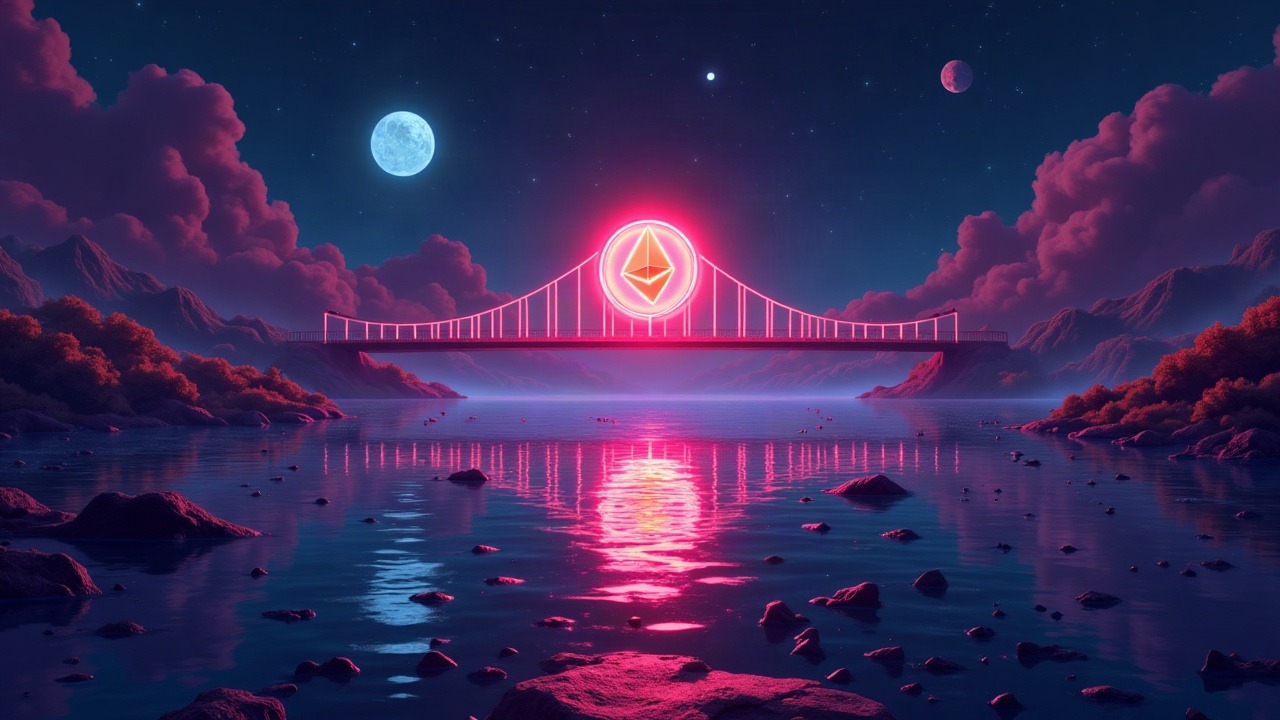 Neon scene with a THEO token minted on Base, attacker minting millions and draining liquidity via a crosschain bridge.