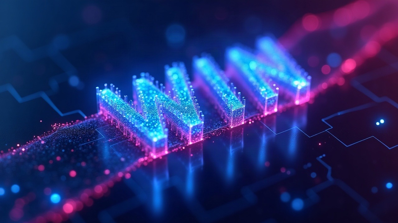 Futuristic WINkLink on-chain burn illustration with holographic address, neon blue-purple glow, crypto newsroom vibe.